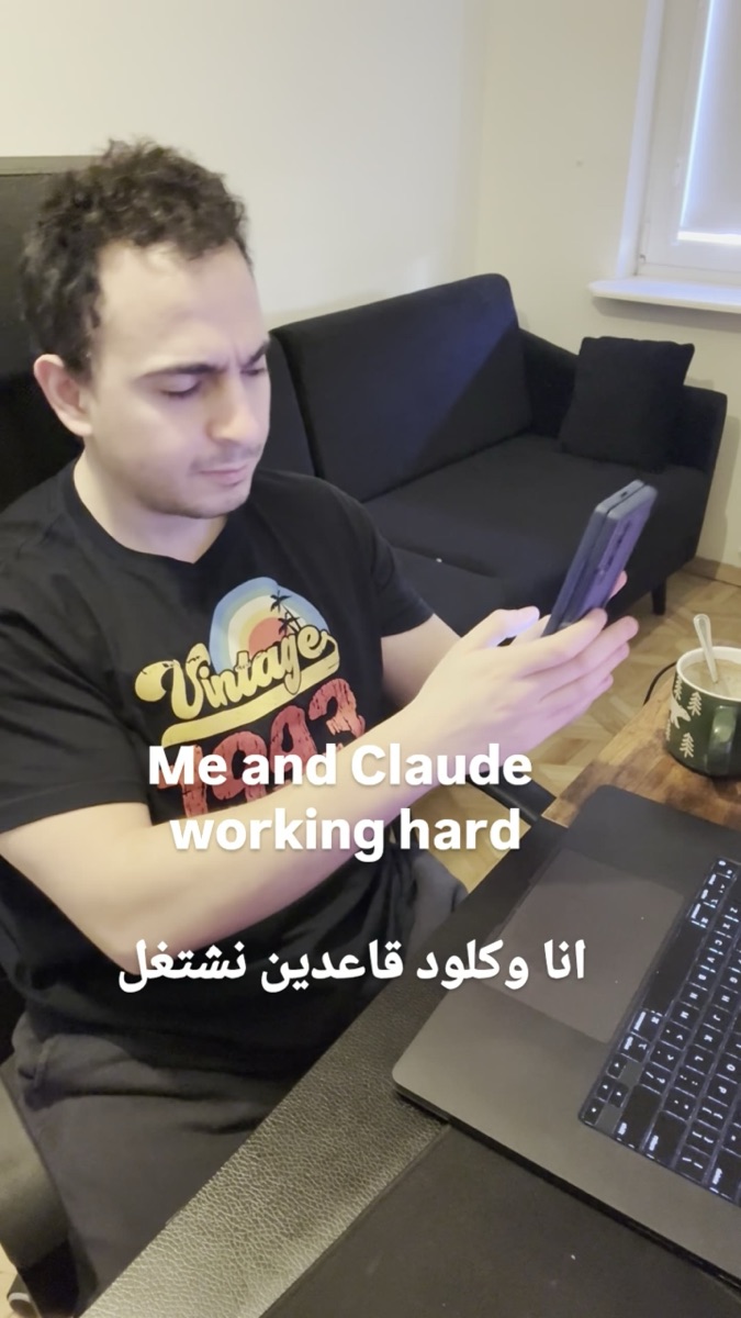 لقطة من الفيديو: Claude Code ينفذ جزء الكود أو الأتمتة