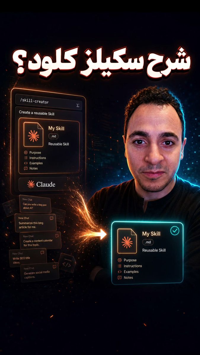 لقطة من الفيديو: أمر قصير بدل إعادة شرح نفس workflow