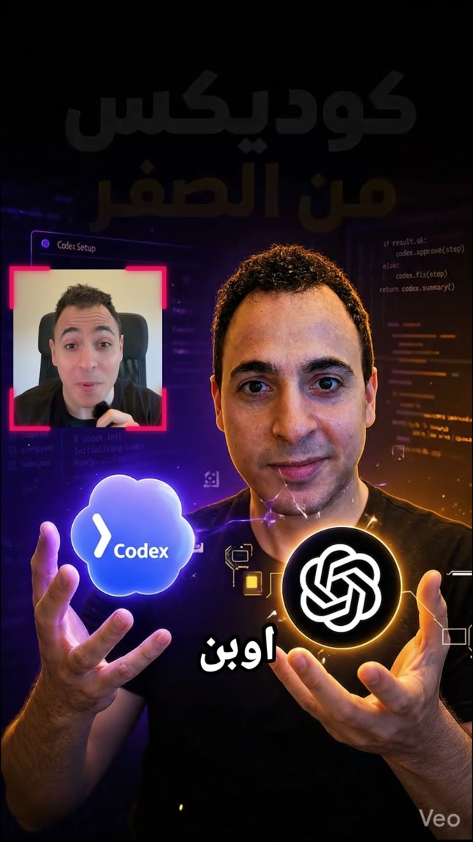 لقطة من الفيديو: تثبيت وفتح Codex
